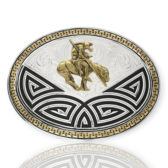 The Montana Silversmiths Bold Southwest End of the Trail Belt Buckle New! - Picture 1 of 9